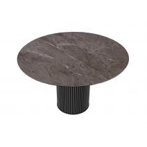  Стол DikLine AKRR120 Керамика Tundra Gris (темно-серый суперглянец)/подстолье черное/опоры черные (2 уп.), фото 1 