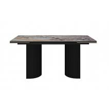  Стол DikLine EKD160, Керамика Venetian Brown Light глянец (К4), опоры черные (2 уп.), фото 3 