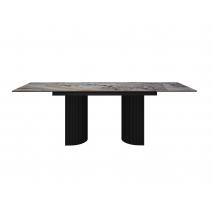  Стол DikLine EKD160, Керамика Venetian Brown Light глянец (К4), опоры черные (2 уп.), фото 2 