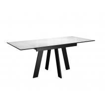  Стол DikLine SKM120 Керамика Carrara Gloss (мрамор глянец белый)/опоры черные, фото 4 