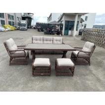  Обеденный комплект ALBERT в коричневом цвете из искусственного ротанга, фото 1 