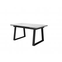  Стол DikLine DKZ160 Керамика Tianshan White (белый полуглянец)/подстолье черное/опоры черные (2 уп.), фото 9 