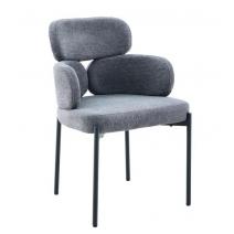  Стул DikLine 1311 т.к Серая UF925-12, опоры черные, фото 1 