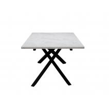  Стол DikLine DX140M Хромикс белый/опоры черные (2 уп.), фото 2 