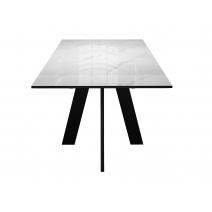  Стол DikLine SKM120 Керамика Carrara Gloss (мрамор глянец белый)/опоры черные, фото 8 