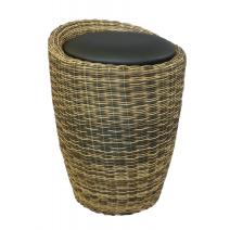  Табурет с местом для хранения LM-1100Rattan, чёрный, фото 1 