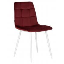  Стул обеденный DOBRIN CHILLY, Бордовый Holland 47, основание белое, фото 1 