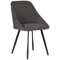  Стул обеденный DOBRIN STELLA, ЭМАЛЬ ЧЕРНЫЙ МУАР велюр Catania Chocolate, фото 1 