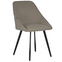  Стул обеденный DOBRIN STELLA, ЭМАЛЬ ЧЕРНЫЙ МУАР велюр Catania Cocoa, фото 1 