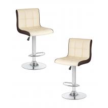  Набор 2 шт Стул барный DOBRIN CANDY, кремово-коричневый, фото 1 