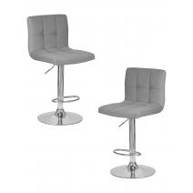  Набор 2 шт Стул барный DOBRIN CANDY, серый велюр (MJ9-75), фото 1 