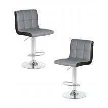  Набор 2 шт Стул барный DOBRIN CANDY, светло-серый-чёрный, фото 1 