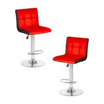  Набор 2 шт Стул барный DOBRIN CANDY, красно-чёрный, фото 1 