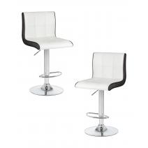  Набор 2 шт Стул барный DOBRIN CANDY, бело-чёрный, фото 1 