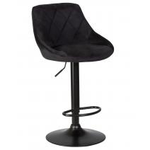  Стул барный DOBRIN LOGAN BLACK, черный велюр (MJ9-101), фото 1 