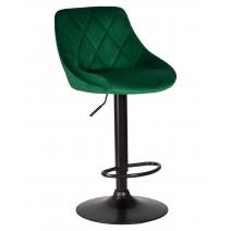  Стул барный DOBRIN LOGAN BLACK, зеленый велюр (MJ9-88), фото 1 