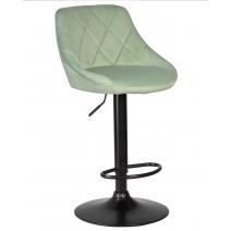 Стул барный DOBRIN LOGAN BLACK, мятный велюр (MJ9-87), фото 1 