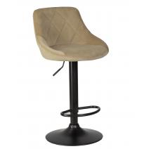  Стул барный DOBRIN LOGAN BLACK, мокко велюр (MJ9-9), фото 1 