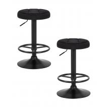  Набор 2 шт Табурет барный DOBRIN BRUNO BLACK, черный велюр (MJ9-101), фото 1 