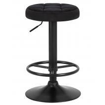  Табурет барный DOBRIN BRUNO BLACK, черный велюр (MJ9-101), фото 1 