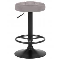  Табурет барный DOBRIN BRUNO BLACK, серый велюр (MJ9-75), фото 1 