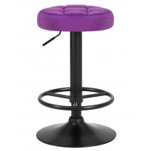  Табурет барный DOBRIN BRUNO BLACK, фиолет велюр (MJ9-58), фото 1 