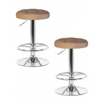  Набор 2 шт Табурет барный DOBRIN BRUNO, бежевый велюр (MJ9-10), фото 1 
