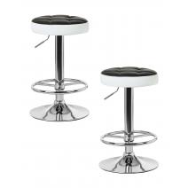  Набор 2 шт Табурет барный DOBRIN BRUNO, чёрно-белый, фото 1 