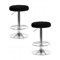  Набор 2 шт Табурет барный DOBRIN BRUNO, черный велюр (MJ9-101), фото 1 