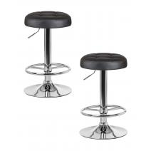  Набор 2 шт Табурет барный DOBRIN BRUNO, чёрный, фото 1 