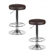  Набор 2 шт Табурет барный DOBRIN BRUNO, коричневый, фото 1 