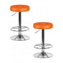  Набор 2 шт Табурет барный DOBRIN BRUNO, оранжевый, фото 1 