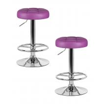  Набор 2 шт Табурет барный DOBRIN BRUNO, фиолетовый, фото 1 