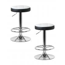  Набор 2 шт Табурет барный DOBRIN BRUNO, бело-чёрный, фото 1 