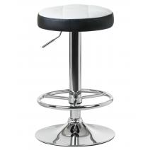  Табурет барный DOBRIN BRUNO, бело-чёрный, фото 1 