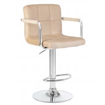  Стул барный DOBRIN KRUGER ARM, бежевый велюр (MJ9-10), фото 1 