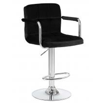  Стул барный DOBRIN KRUGER ARM, черный велюр (MJ9-101), фото 1 