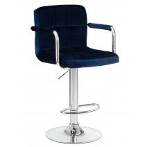  Стул барный DOBRIN KRUGER ARM, синий велюр (MJ9-117), фото 1 