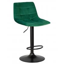  Стул барный DOBRIN TAILOR BLACK, зеленый велюр (MJ9-88), фото 1 