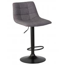  Стул барный DOBRIN TAILOR BLACK, серая ткань (188-55), фото 1 