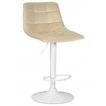  Стул барный DOBRIN TAILOR WHITE, бежевый велюр (MJ9-10), фото 1 