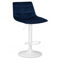  Стул барный DOBRIN TAILOR WHITE, синий велюр (MJ9-117), фото 1 