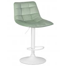  Стул барный DOBRIN TAILOR WHITE, пудрово-мятный велюр (MJ9-87), фото 1 