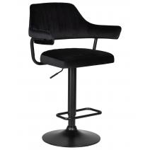  Стул барный DOBRIN CHARLY BLACK, черный велюр (MJ9-101), фото 1 