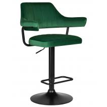  Стул барный DOBRIN CHARLY BLACK, зеленый велюр (MJ9-88), фото 1 