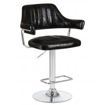  Стул барный DOBRIN CHARLY, чёрный крокодил, фото 1 