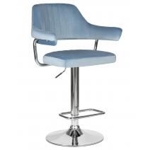 Стул барный DOBRIN CHARLY, пудрово-голубой велюр (MJ9-74), фото 1 