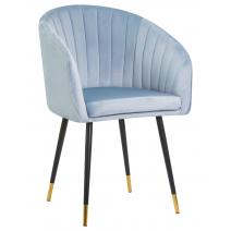  Стул обеденный DOBRIN MARY, серо-голубой велюр (1922-6), фото 1 