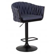  Стул барный DOBRIN LEON, синяя ткань (LAR-275-29), фото 1 