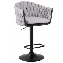  Стул барный DOBRIN LEON, серая ткань (LAR 275-17), фото 1 